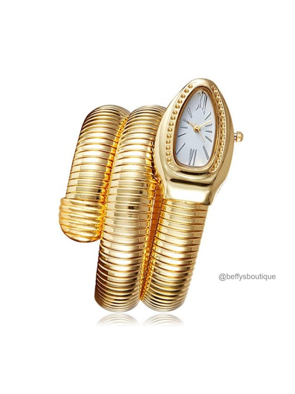 Women's Snake Shape Bangle Watch Stainless Steel Bracelet Watch